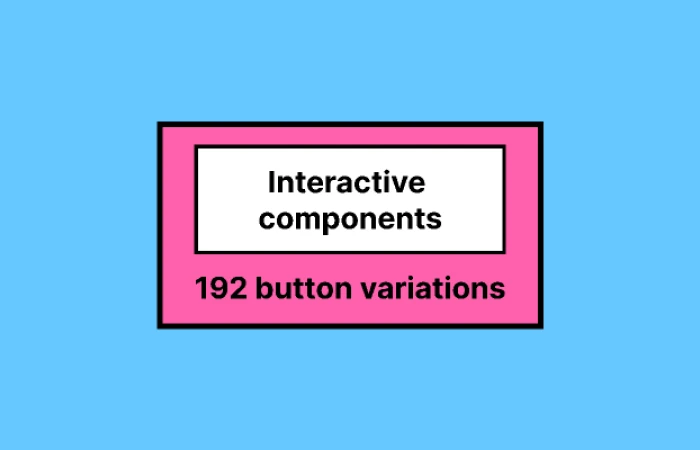 Interactive component buttons  - Free Figma Template