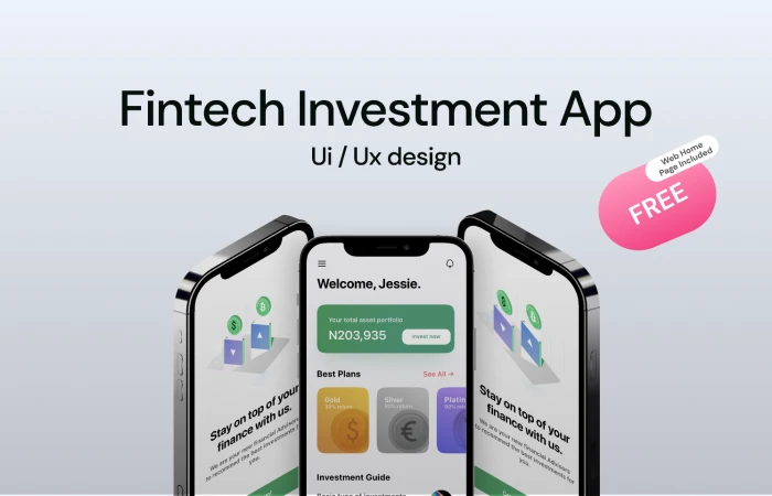 Invest App App design  - Free Figma Template