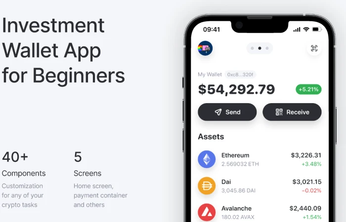 Investment Wallet App for Beginners (2022)  - Free Figma Template