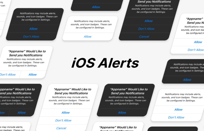 iOS Alerts  - Free Figma Template