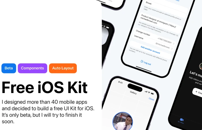iOS Browk's Kit  - Free Figma Template