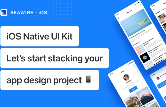iOS Native UI Kit - SeaWire  - Free Figma Template