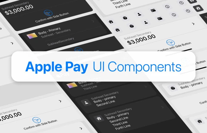 iOS UI Components - Apple Pay  - Free Figma Template
