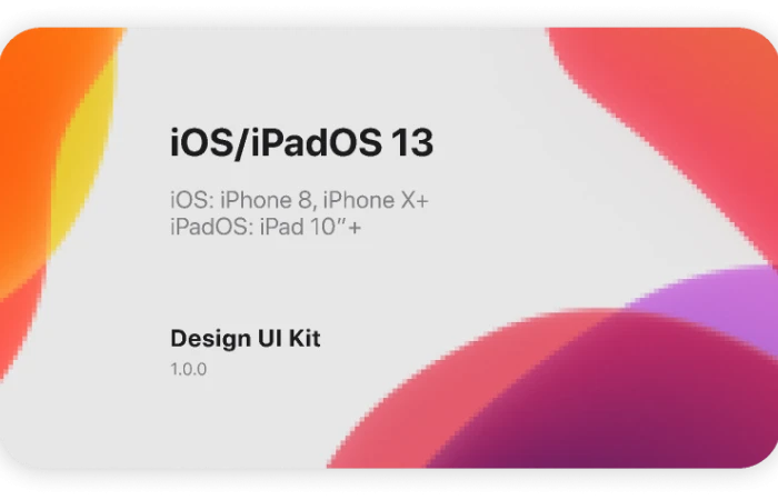 iOS/iPadOS 13 Design UI Kit  - Free Figma Template