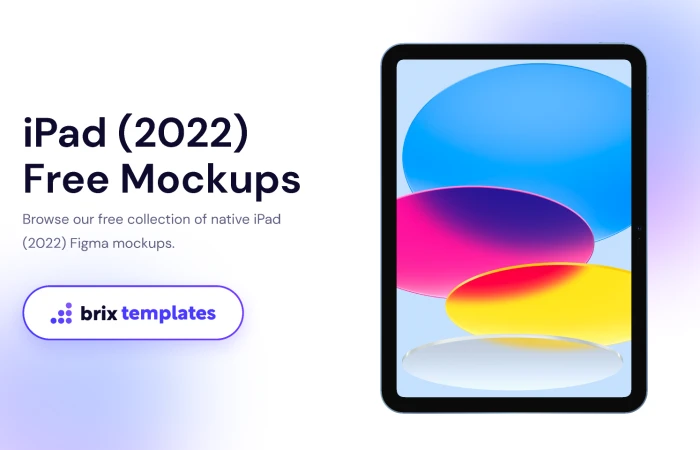 iPad (2022) Free Mockups | BRIX Templates  - Free Figma Template