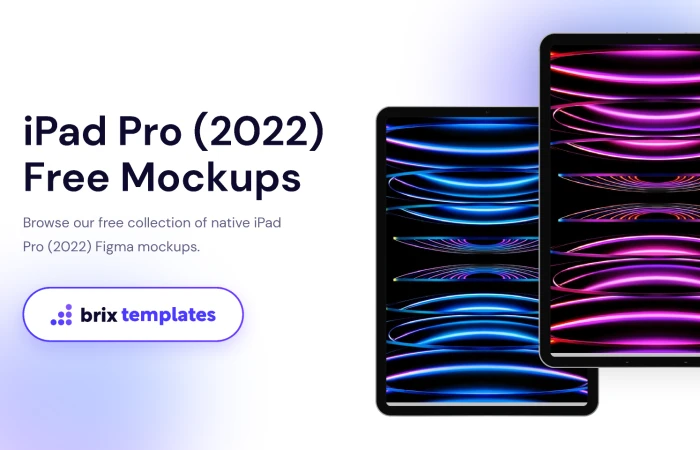 iPad Pro (2022) Free Mockups | BRIX Templates  - Free Figma Template