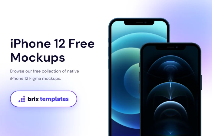 iPhone 12 Free Mockups | BRIX Templates  - Free Figma Template