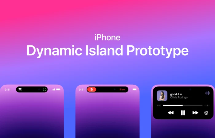 iPhone 14 Dynamic island  - Free Figma Template