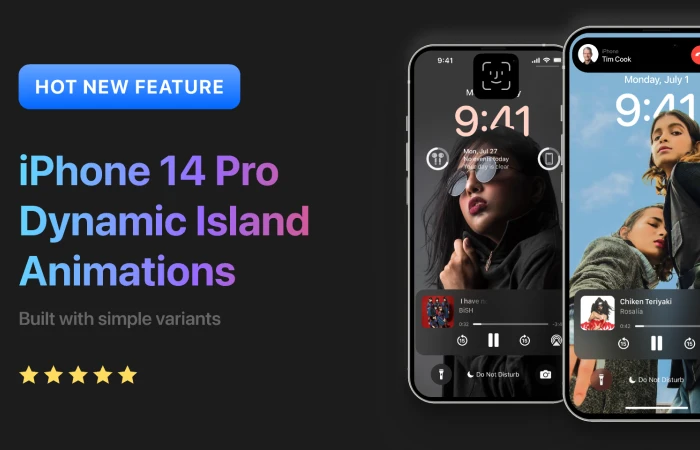 iPhone 14 Pro Dynamic Island Animations  - Free Figma Template