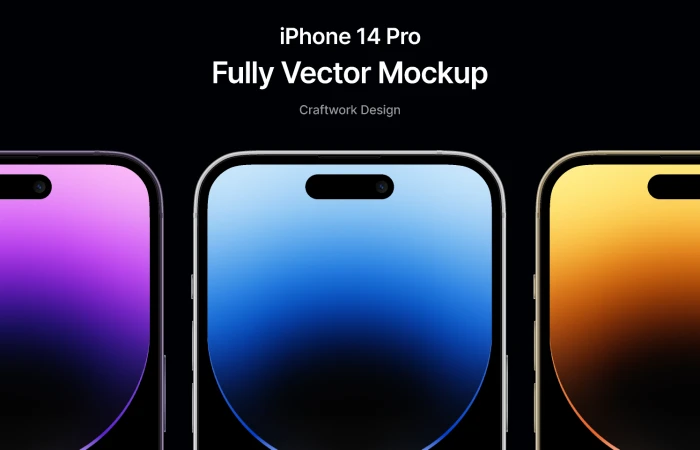 iPhone 14 Pro Vector Mockup  - Free Figma Template
