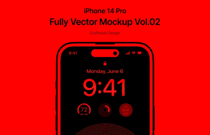 iPhone 14 Pro Vector Mockup Vol.02  - Free Figma Template