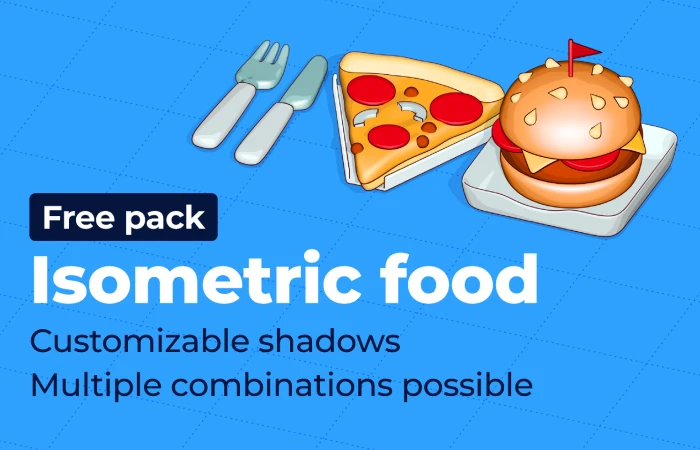 Isometric food - Free pack  - Free Figma Template