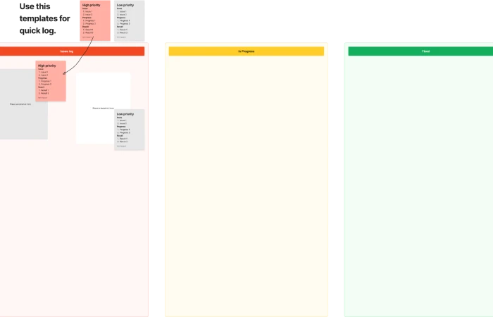 Issue log  - Free Figma Template