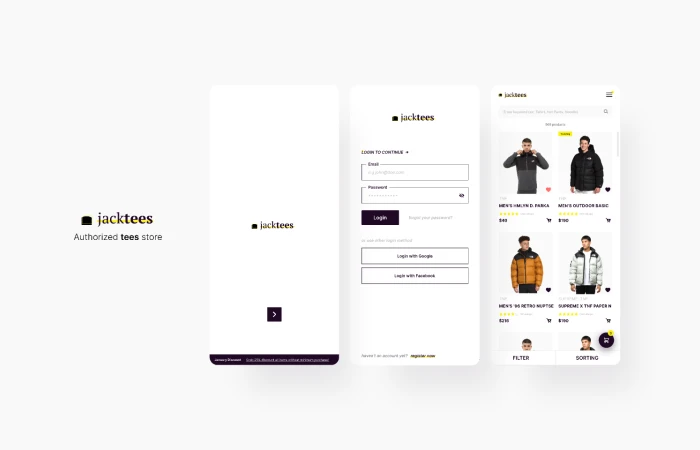 Jacktees - Clothing Store / Tees Exploration  - Free Figma Template