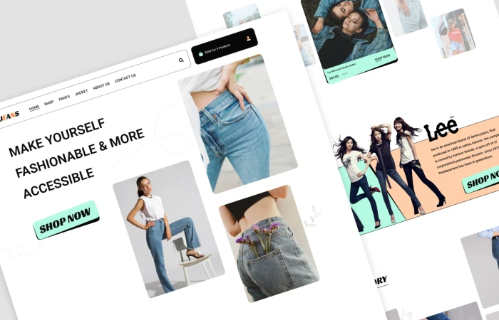 Jeans - e-commerce Figma Template  - Free Figma Template