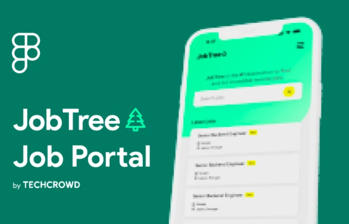 JobTreeJob Portal Mobile App UI  - Free Figma Template
