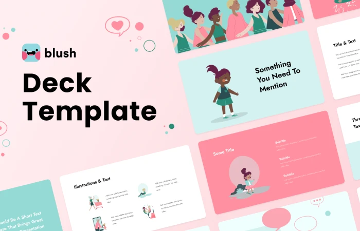 Keynote Template with Illustrations  - Free Figma Template
