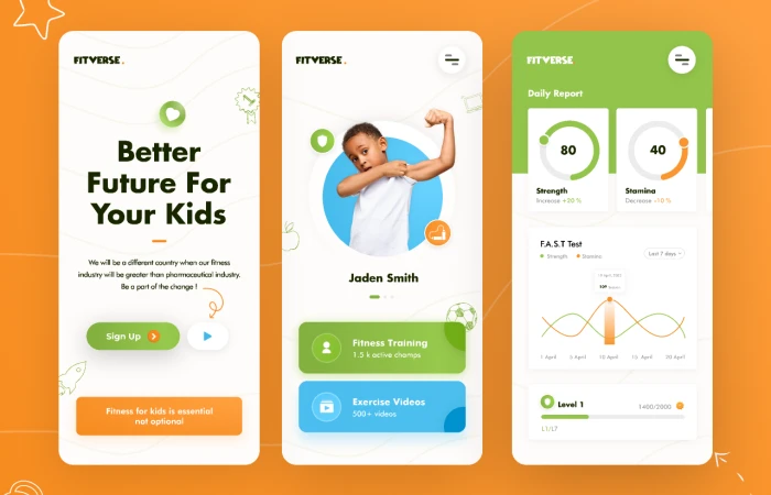 Kids Fitness  - Free Figma Template