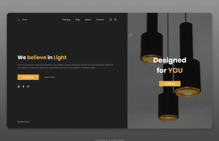 Lamp Website (Redesign)  - Free Figma Template