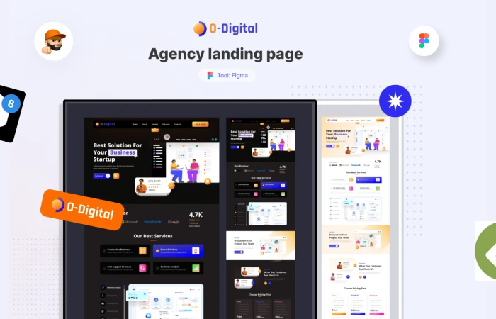 landing page design  - Free Figma Template