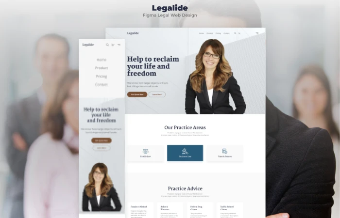 Legalide - Figma Legal Web Design  - Free Figma Template
