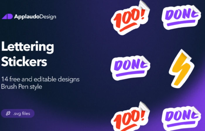 Lettering Stickers  - Free Figma Template