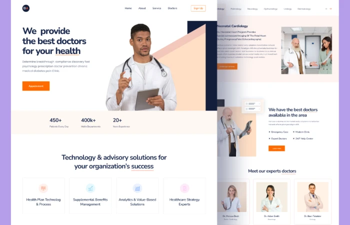 Lifecare Medical - Medical Landing Page  - Free Figma Template