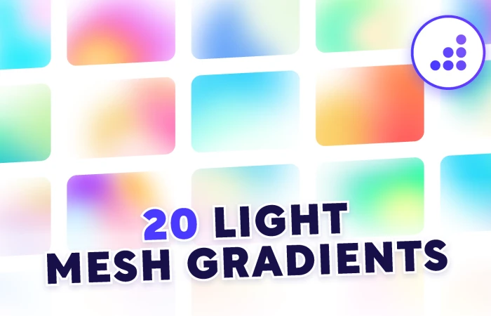 Light Mesh Holographic Gradients | BRIX Templates  - Free Figma Template
