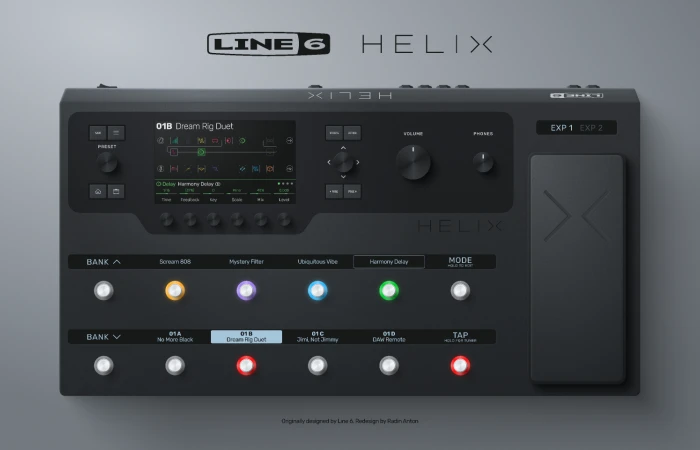 Line 6 Helix Redesign  - Free Figma Template
