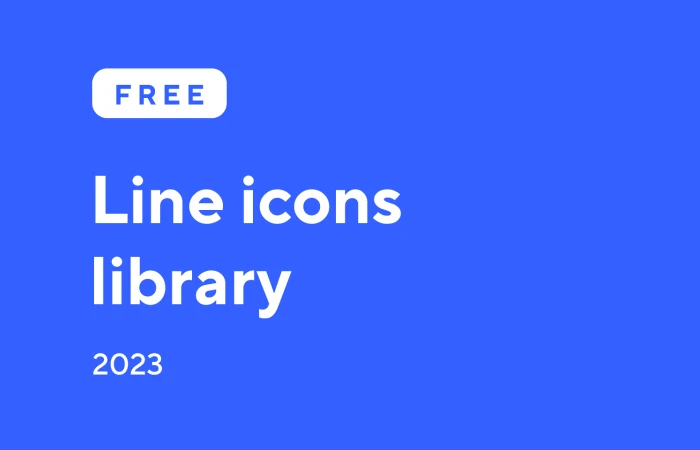 line Icons library  - Free Figma Template