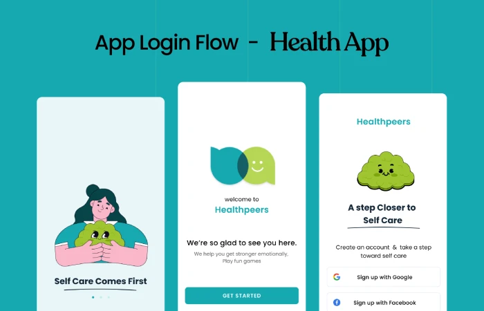 Login Flow for Mental Health  - Free Figma Template