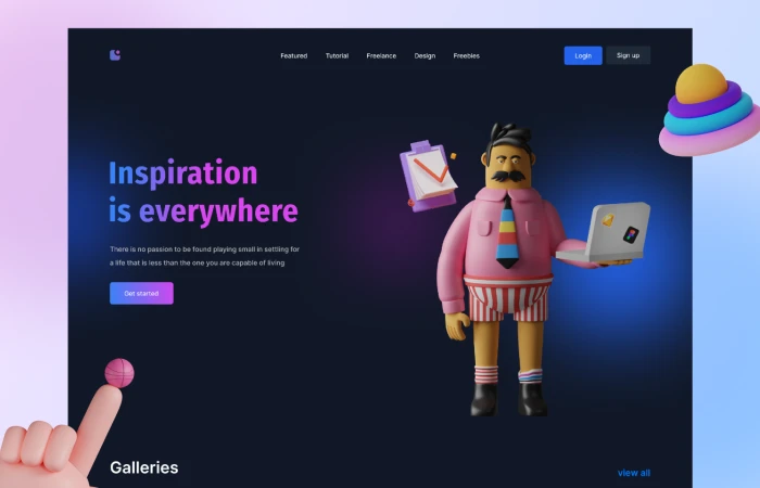 Lunchpiration - Blog Landing Page Concept  - Free Figma Template