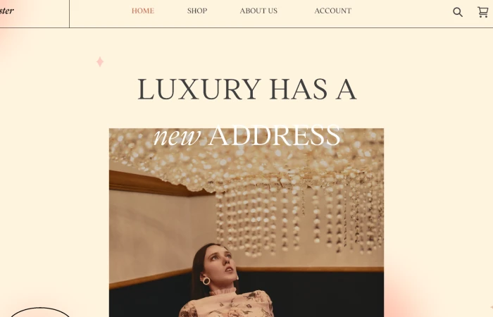 Luxury E-commerce Landing Page  - Free Figma Template