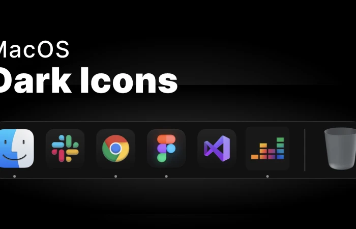 MacOS Dark Icons  - Free Figma Template