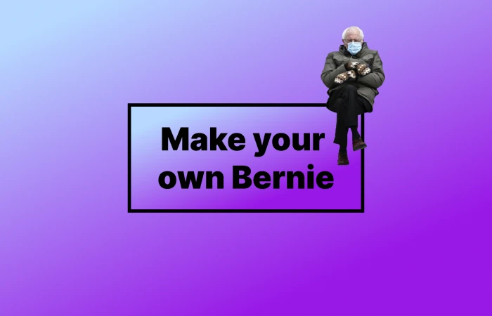 Make your own Bernie Sanders meme  - Free Figma Template