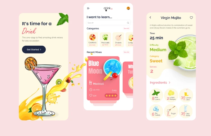 Make Your Own Drink App  - Free Figma Template