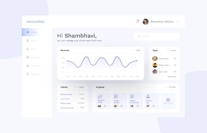 Management Dashboard  - Free Figma Template