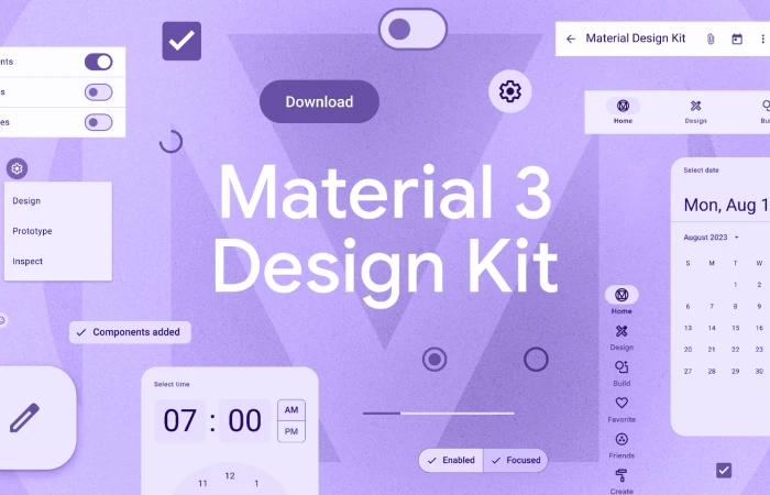 Material 3 Design Kit  - Free Figma Template