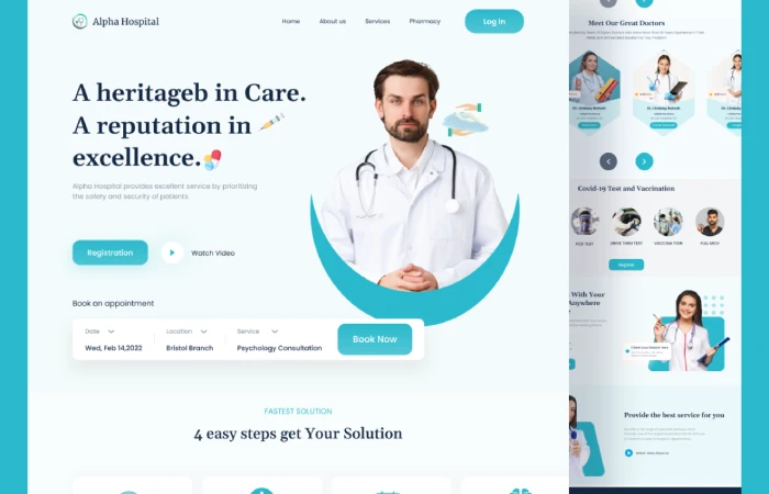 Medical Website Landing Page  - Free Figma Template