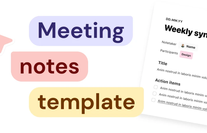 Meeting notes  - Free Figma Template