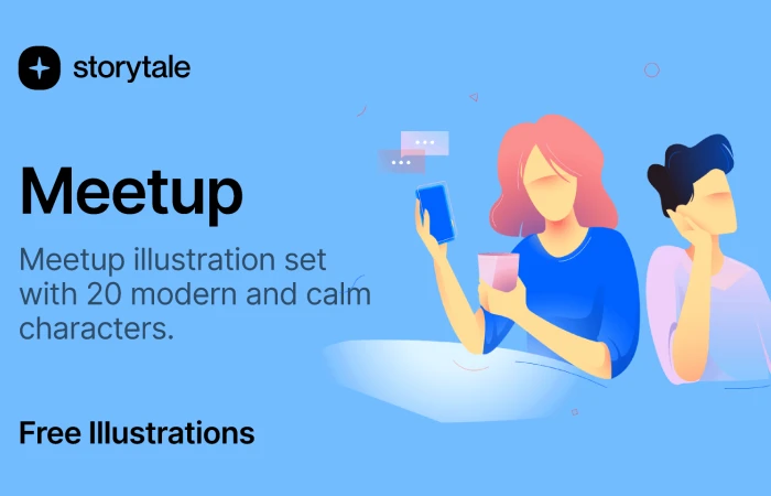 Meetup Illustrations  - Free Figma Template