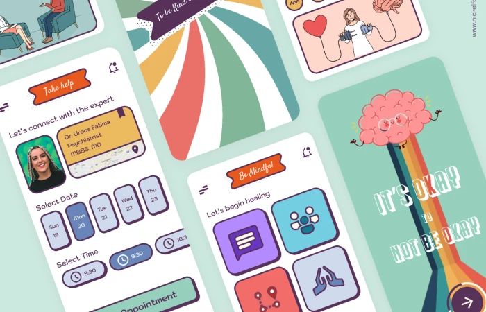 Mental Health and Wellness IOS App  - Free Figma Template