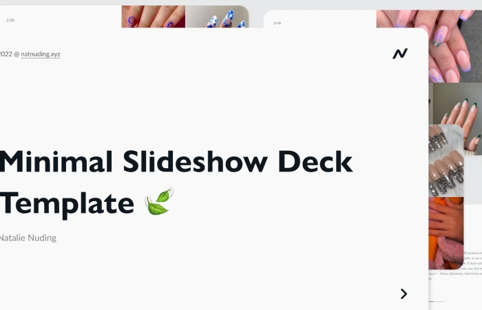 Minimal Slideshow Deck Template  - Free Figma Template