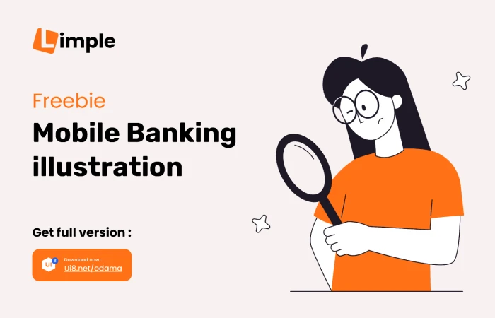 Mobile Banking Illustration KIT   - Free Figma Template