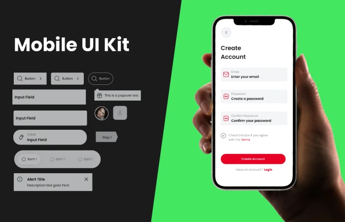 Mobile UI Kit Open Source  - Free Figma Template