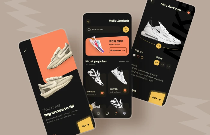 Modern e-commerce Mobile App UI UX Design Concept  - Free Figma Template