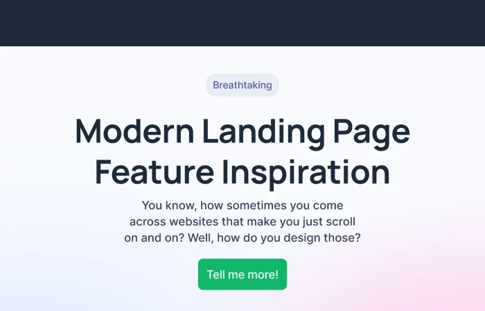 Modern Landing Page Feature Inspiration  - Free Figma Template
