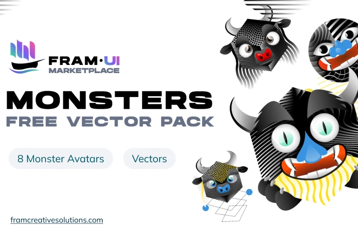 Monster Avatars Vectors - Free  - Free Figma Template
