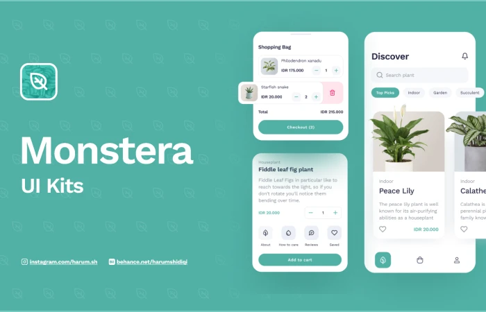 Monstera UI Kit  - Free Figma Template
