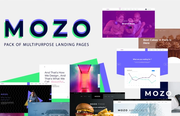 Mozo  A Pack of Multipurpose Landing Pages  - Free Figma Template